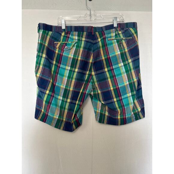 Polo‎ Ralph Lauren India Madres Mens Blue Plaid Vintage 100% Cotton Shorts Sz 42 - Picture 8 of 10
